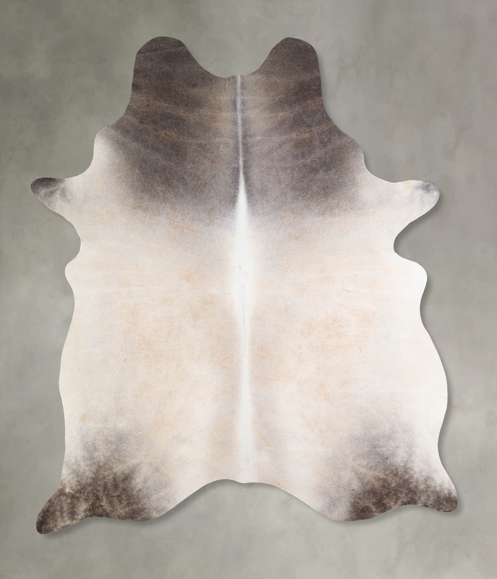 Grey with Beige X-Large Brazilian Cowhide Rug 7'9"H x 6'3"W #A33891 by Hudson Hides