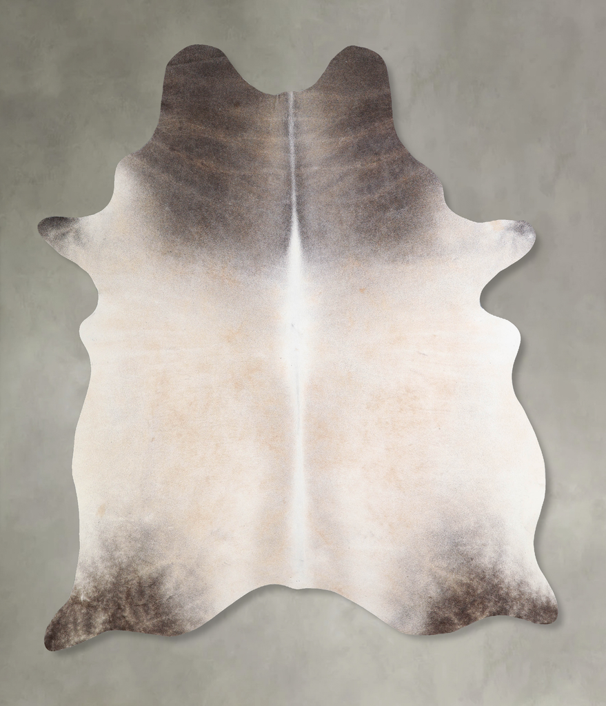 Grey with Beige X-Large Brazilian Cowhide Rug 7'9"H x 6'3"W #A33891 by Hudson Hides