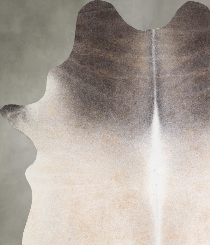 Grey with Beige X-Large Brazilian Cowhide Rug 7'9"H x 6'3"W #A33891 by Hudson Hides