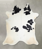 Black and White XX-Large Brazilian Cowhide Rug 7'6"H x 6'8"W #A33979 by Hudson Hides