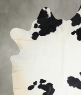Black and White XX-Large Brazilian Cowhide Rug 7'6"H x 6'8"W #A33979 by Hudson Hides