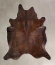 Dark Brindle XX-Large Brazilian Cowhide Rug 7'2"H x 7'1"W #A33981 by Hudson Hides