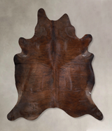 Dark Brindle XX-Large Brazilian Cowhide Rug 7'2"H x 7'1"W #A33981 by Hudson Hides