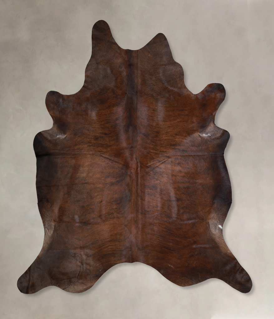 Dark Brindle XX-Large Brazilian Cowhide Rug 7'2"H x 7'1"W #A33981 by Hudson Hides