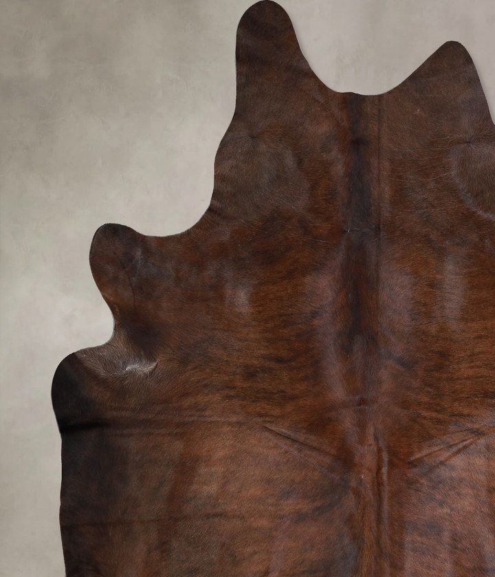 Dark Brindle XX-Large Brazilian Cowhide Rug 7'2"H x 7'1"W #A33981 by Hudson Hides