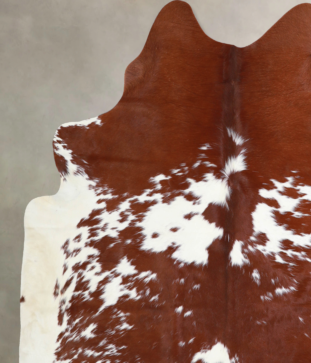 Brown and White X-Large Brazilian Cowhide Rug 7'1"H x 6'2"W #A33996 by