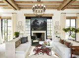 Brown and White X-Large Brazilian Cowhide Rug 7'1"H x 6'2"W #A33996 by Hudson Hides