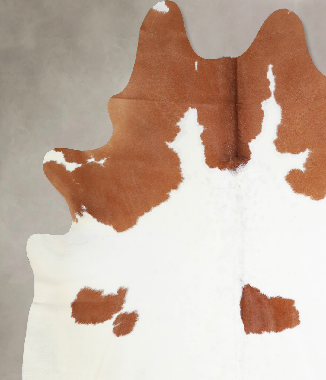 Brown and White XX-Large Brazilian Cowhide Rug 7'8"H x 6'10"W #A34021 
