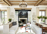 Brown and White XX-Large Brazilian Cowhide Rug 7'8"H x 6'10"W #A34021 by Hudson Hides