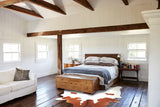 Brown and White XX-Large Brazilian Cowhide Rug 7'8"H x 6'10"W #A34021 by Hudson Hides
