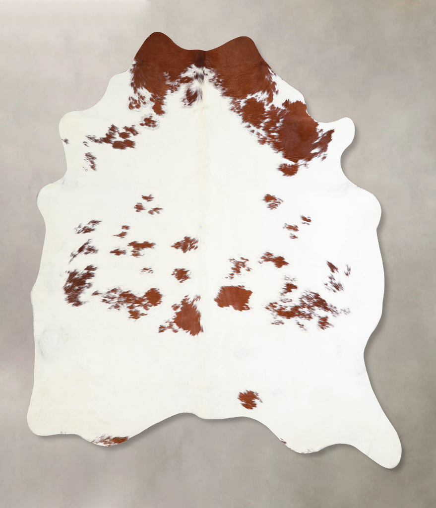 Brown and White X-Large Brazilian Cowhide Rug 6'11"H x 6'1"W #A34024 by Hudson Hides