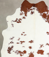 Brown and White X-Large Brazilian Cowhide Rug 6'11"H x 6'1"W #A34024 by Hudson Hides