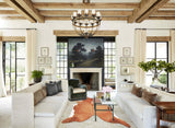 Brown and White Regular XX-Large Brazilian Cowhide Rug 7'7"H x 6'11"W #A34057 by Hudson Hides