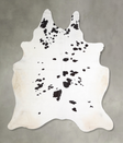 Black and White XX-Large Brazilian Cowhide Rug 7'9"H x 6'10"W #A34128 by Hudson Hides
