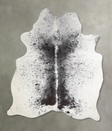 Salt and Pepper Black X-Large Brazilian Cowhide Rug 7'6"H x 6'3"W #A34202 by Hudson Hides