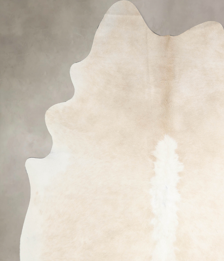 Beige and White XX-Large Brazilian Cowhide Rug 8'0"H x 6'6"W #A34236 by Hudson Hides