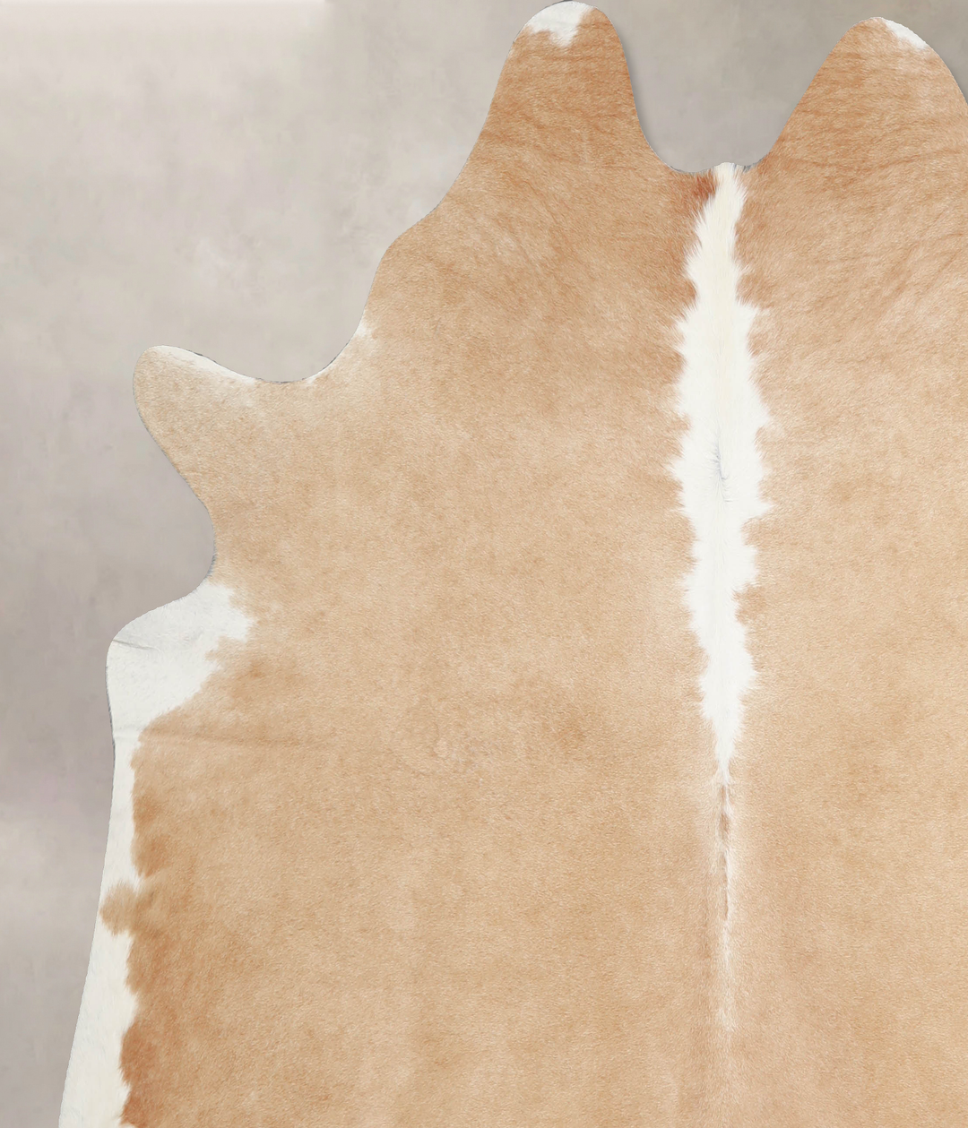 Beige and White X-Large Brazilian Cowhide Rug 6'7"H x 6'10"W #A34244 b