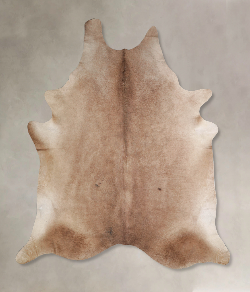 Taupe XX-Large Brazilian Cowhide Rug 8'0"H x 7'4"W #A34274 by Hudson Hides