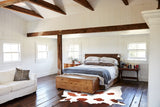 Brown and White XX-Large Brazilian Cowhide Rug 7'5"H x 6'10"W #A34303 by Hudson Hides