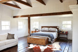 Brown and White X-Large Brazilian Cowhide Rug 7'4"H x 6'5"W #A34304 by Hudson Hides