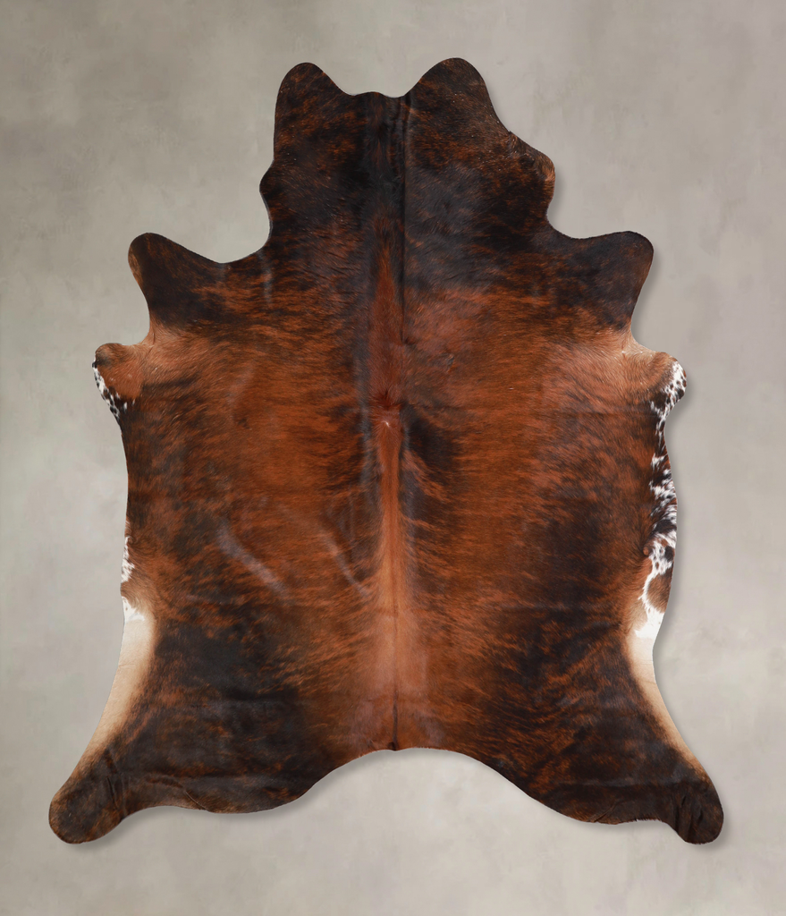 Dark Brindle X-Large Brazilian Cowhide Rug 6'10"H x 6'0"W #A34310 by Hudson Hides