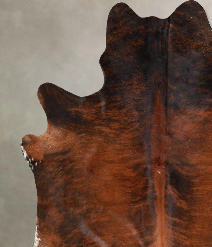 Dark Brindle X-Large Brazilian Cowhide Rug 6'10"H x 6'0"W #A34310 by Hudson Hides