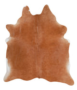 Solid Brown XX-Large Brazilian Cowhide Rug 7'9"H x 6'10"W #A3434 by Hudson Hides