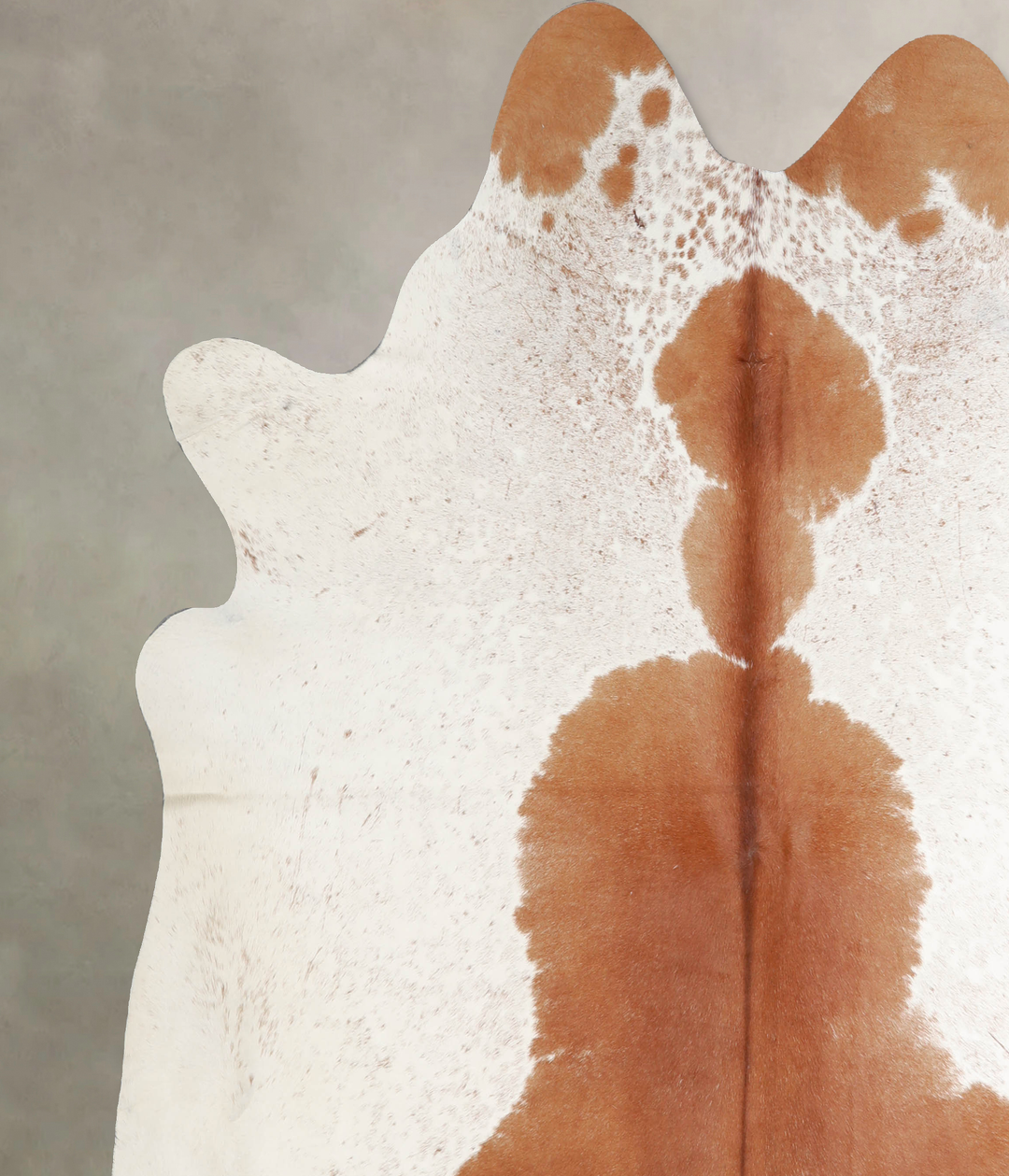 Brown and White XX-Large Brazilian Cowhide Rug 7'5"H x 7'2"W #A34340 b