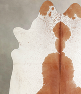 Brown and White XX-Large Brazilian Cowhide Rug 7'5"H x 7'2"W #A34340 by Hudson Hides