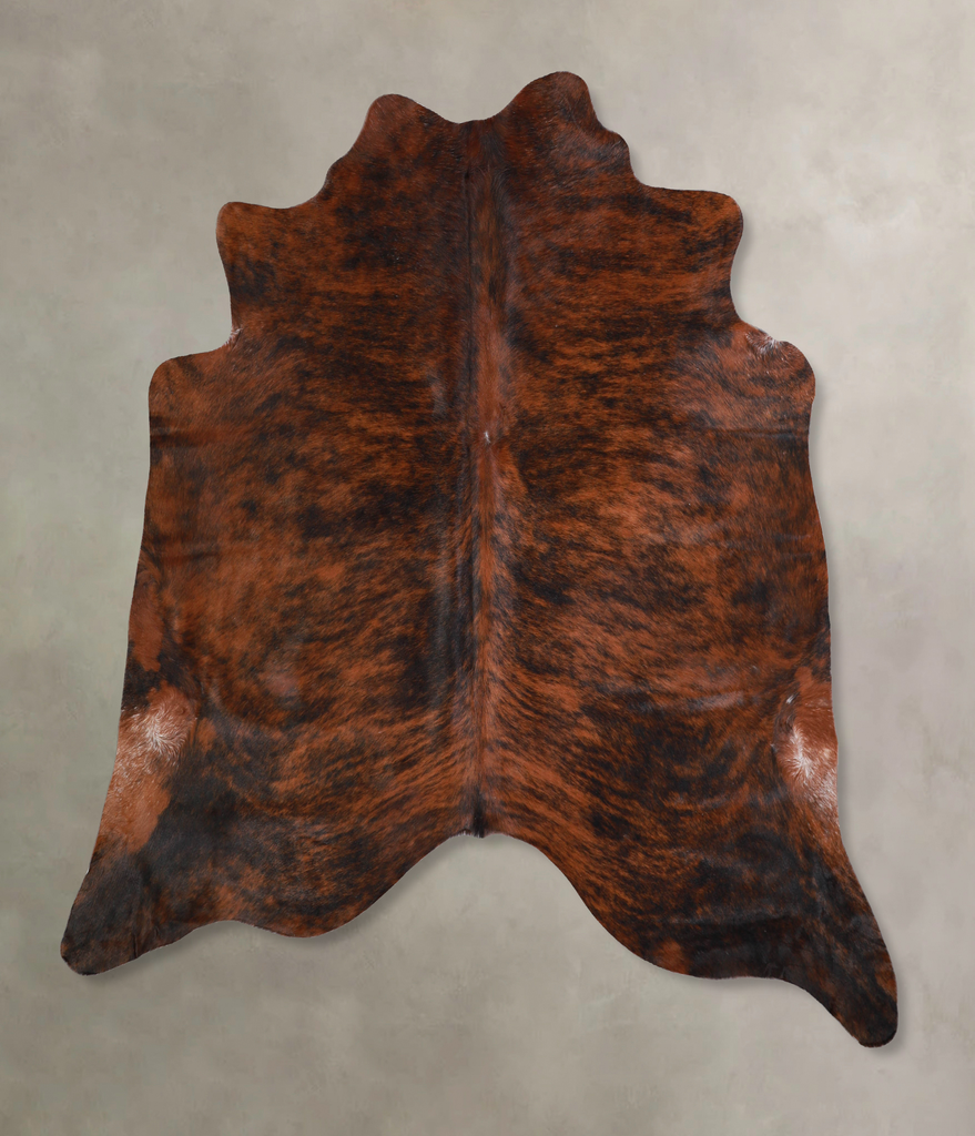Dark Brindle X-Large Brazilian Cowhide Rug 6'3"H x 6'7"W #A34360 by Hudson Hides
