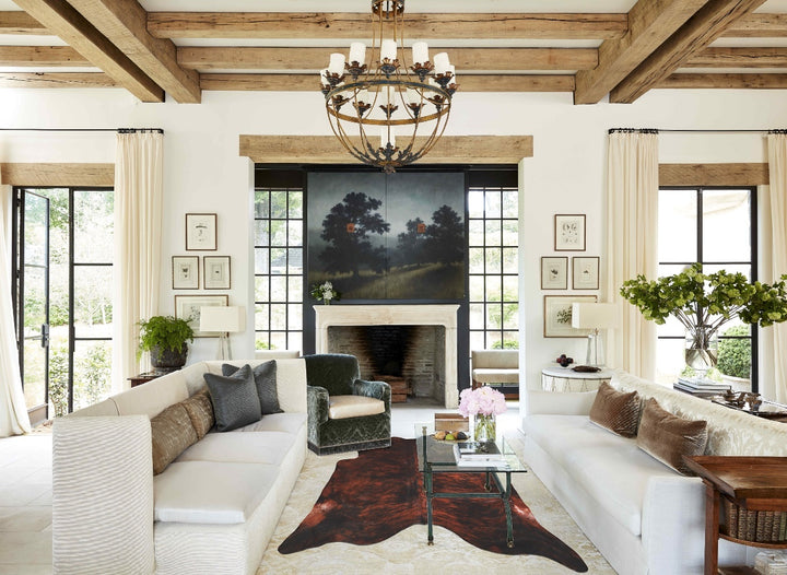 Dark Brindle X-Large Brazilian Cowhide Rug 6'3"H x 6'7"W #A34360 by Hudson Hides
