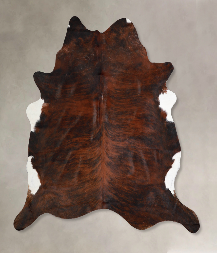 Dark Brindle X-Large Brazilian Cowhide Rug 6'10"H x 6'5"W #A34378 by Hudson Hides