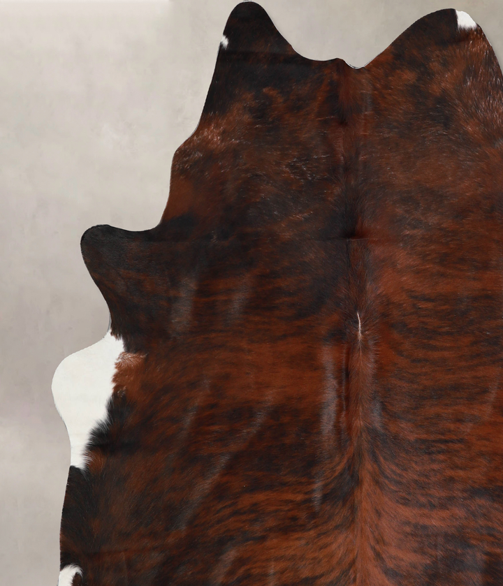 Dark Brindle X-Large Brazilian Cowhide Rug 6'10"H x 6'5"W #A34378 by Hudson Hides