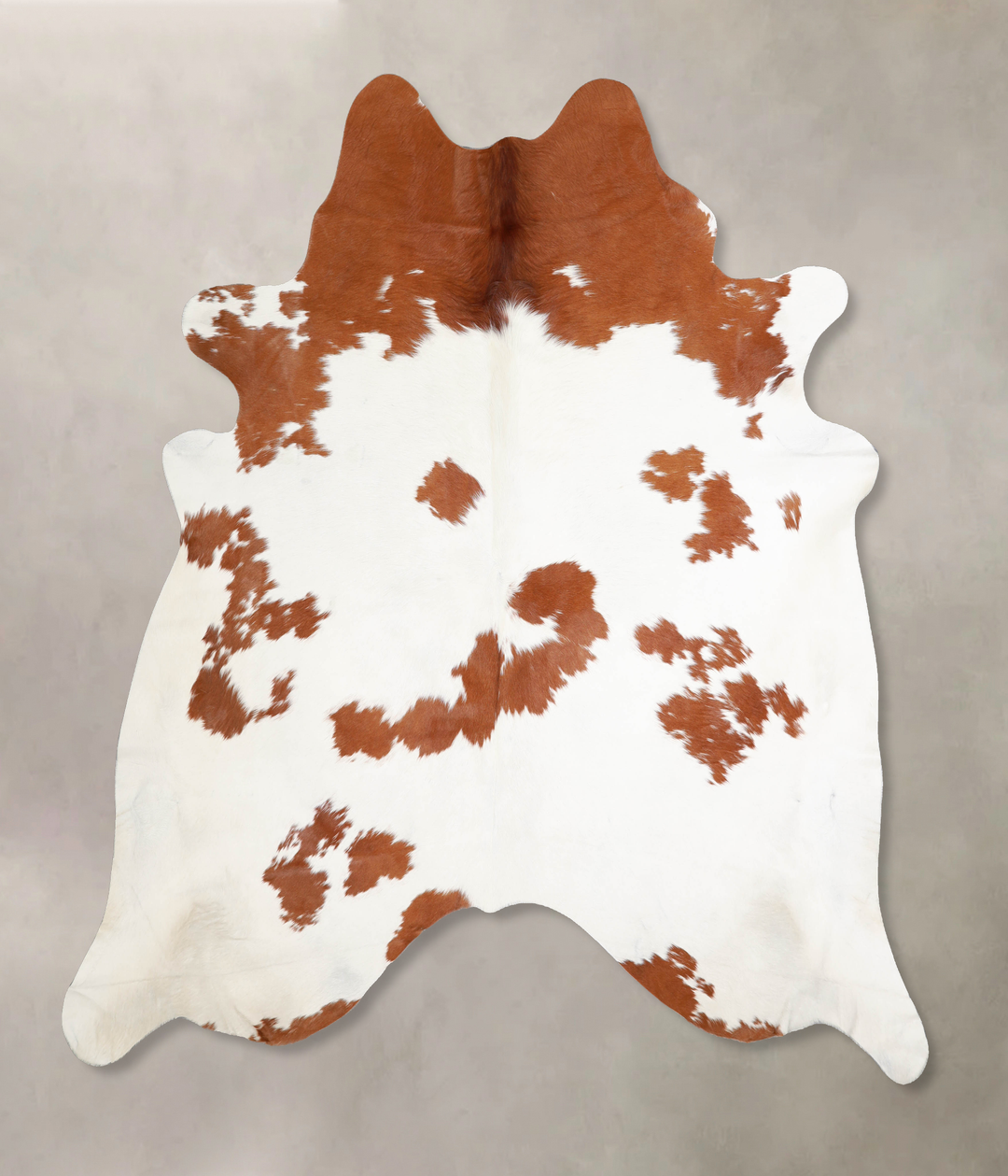 Brown and White XX-Large Brazilian Cowhide Rug 7'4"H x 7'1"W #A34391 b