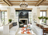 Brown and White XX-Large Brazilian Cowhide Rug 7'8"H x 6'10"W #A34395 by Hudson Hides