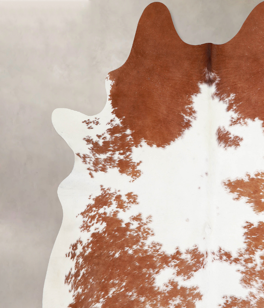 Brown and White X-Large Brazilian Cowhide Rug 7'3"H x 6'4"W #A34399 by