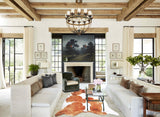 Brown and White XX-Large Brazilian Cowhide Rug 7'4"H x 7'6"W #A34403 by Hudson Hides