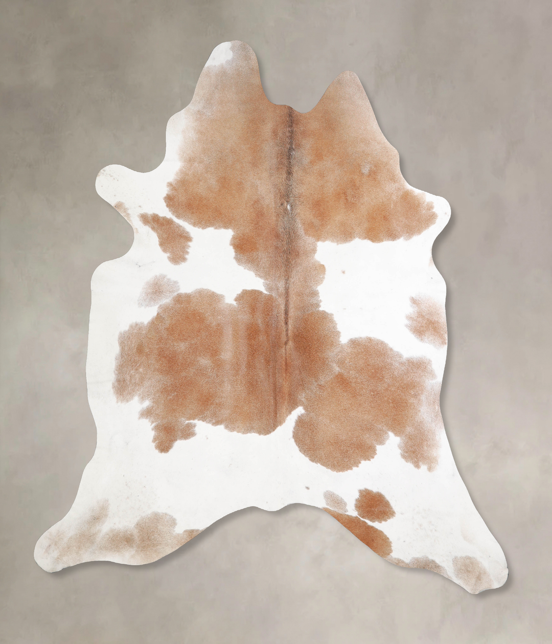Brown and White XX-Large Brazilian Cowhide Rug 7'3"H x 7'0"W #A34412 b