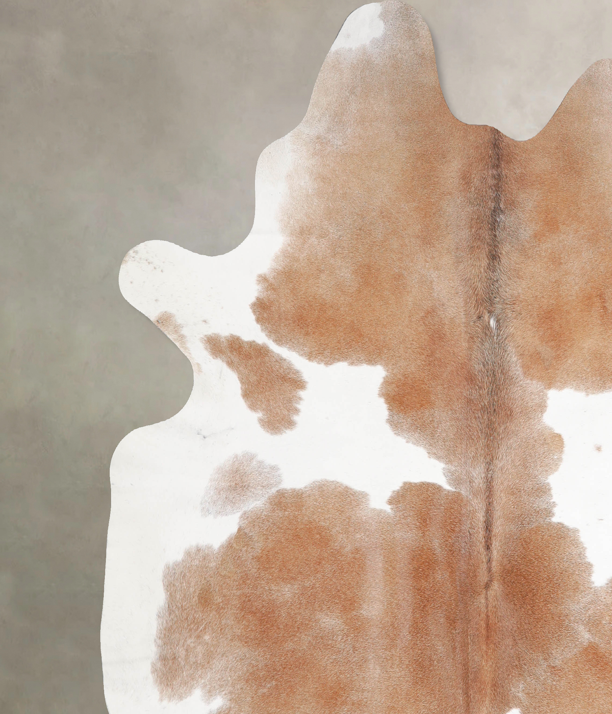 Brown and White XX-Large Brazilian Cowhide Rug 7'3"H x 7'0"W #A34412 by Hudson Hides