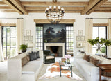 Brown and White XX-Large Brazilian Cowhide Rug 7'3"H x 7'0"W #A34412 by Hudson Hides