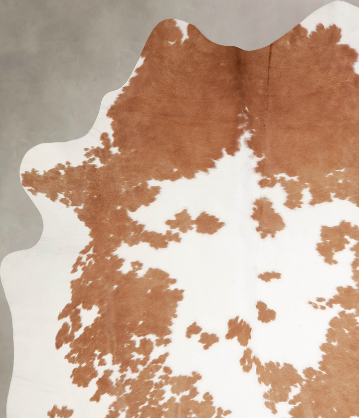 Brown and White XX-Large Brazilian Cowhide Rug 7'9"H x 6'7"W #A34414 by Hudson Hides