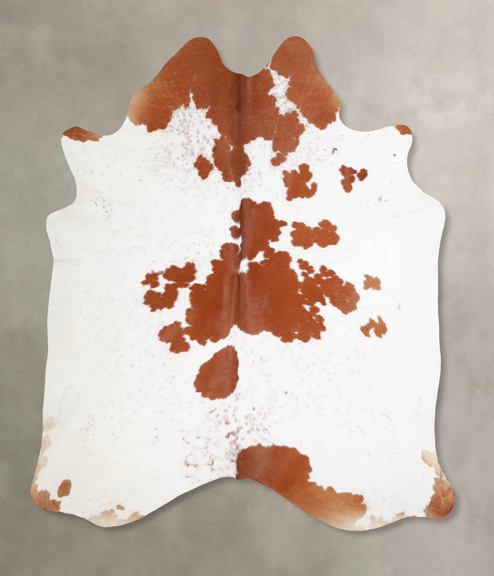 Brown and White X-Large Brazilian Cowhide Rug 7'4"H x 6'8"W #A34416 by Hudson Hides
