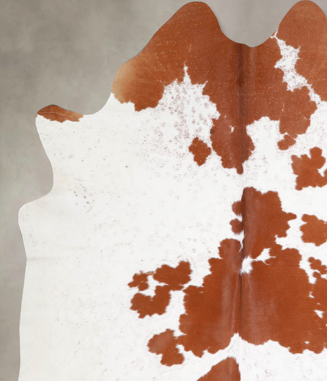 Brown and White X-Large Brazilian Cowhide Rug 7'4"H x 6'8"W #A34416 by