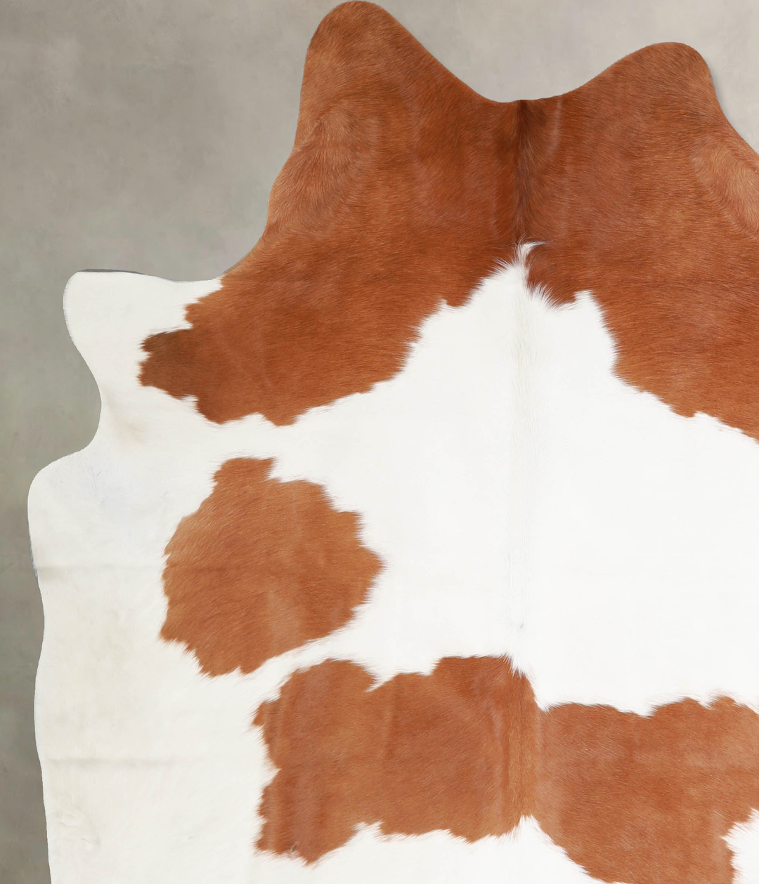 Brown and White X-Large Brazilian Cowhide Rug 7'7"H x 6'4"W #A34417 by
