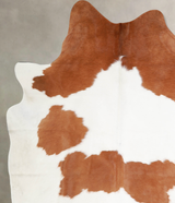 Brown and White X-Large Brazilian Cowhide Rug 7'7"H x 6'4"W #A34417 by Hudson Hides