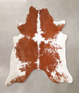 Brown and White X-Large Brazilian Cowhide Rug 6'9"H x 6'8"W #A34423 by Hudson Hides
