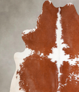 Brown and White X-Large Brazilian Cowhide Rug 6'9"H x 6'8"W #A34423 by Hudson Hides