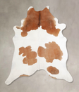 Brown and White XX-Large Brazilian Cowhide Rug 7'10"H x 6'9"W #A34431 by Hudson Hides