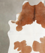 Brown and White XX-Large Brazilian Cowhide Rug 7'10"H x 6'9"W #A34431 by Hudson Hides