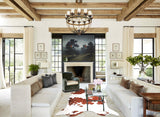 Brown and White XX-Large Brazilian Cowhide Rug 7'5"H x 6'10"W #A34432 by Hudson Hides